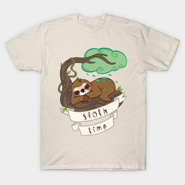 Be lazy Be Sloth ! T-Shirt by lunaticpark